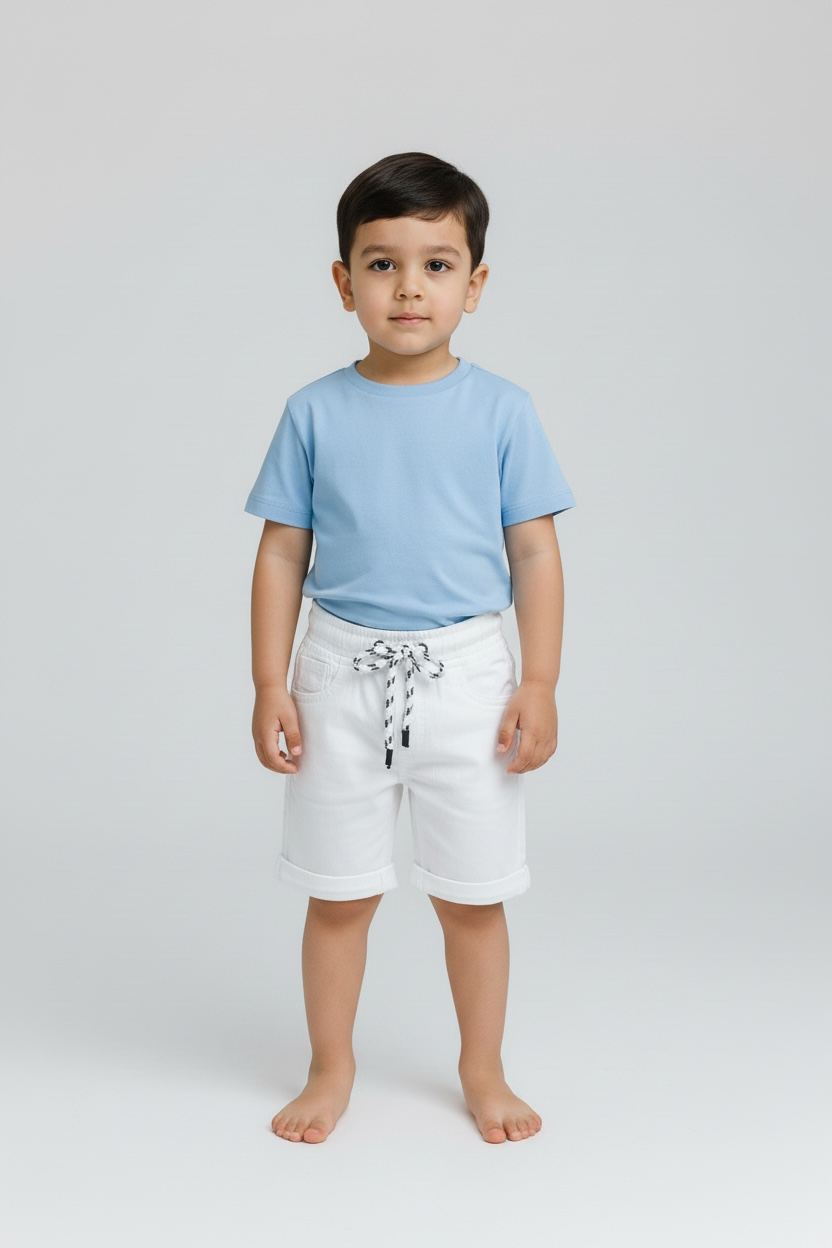 Red Tag Branded White Shorts