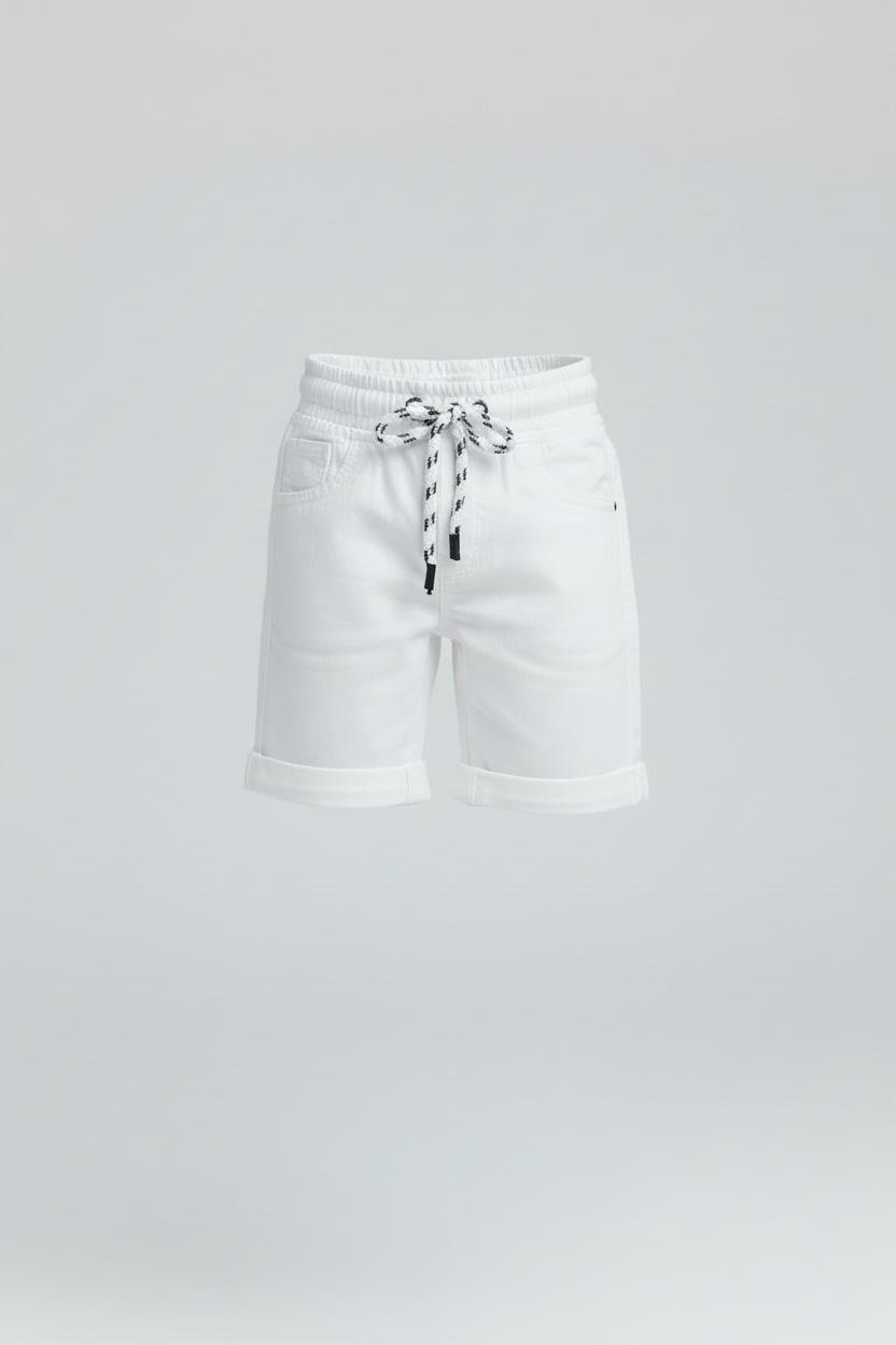 Red Tag Branded White Shorts