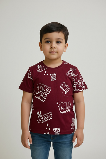 Branded “LCW” Maroon Graphic T-Shirt