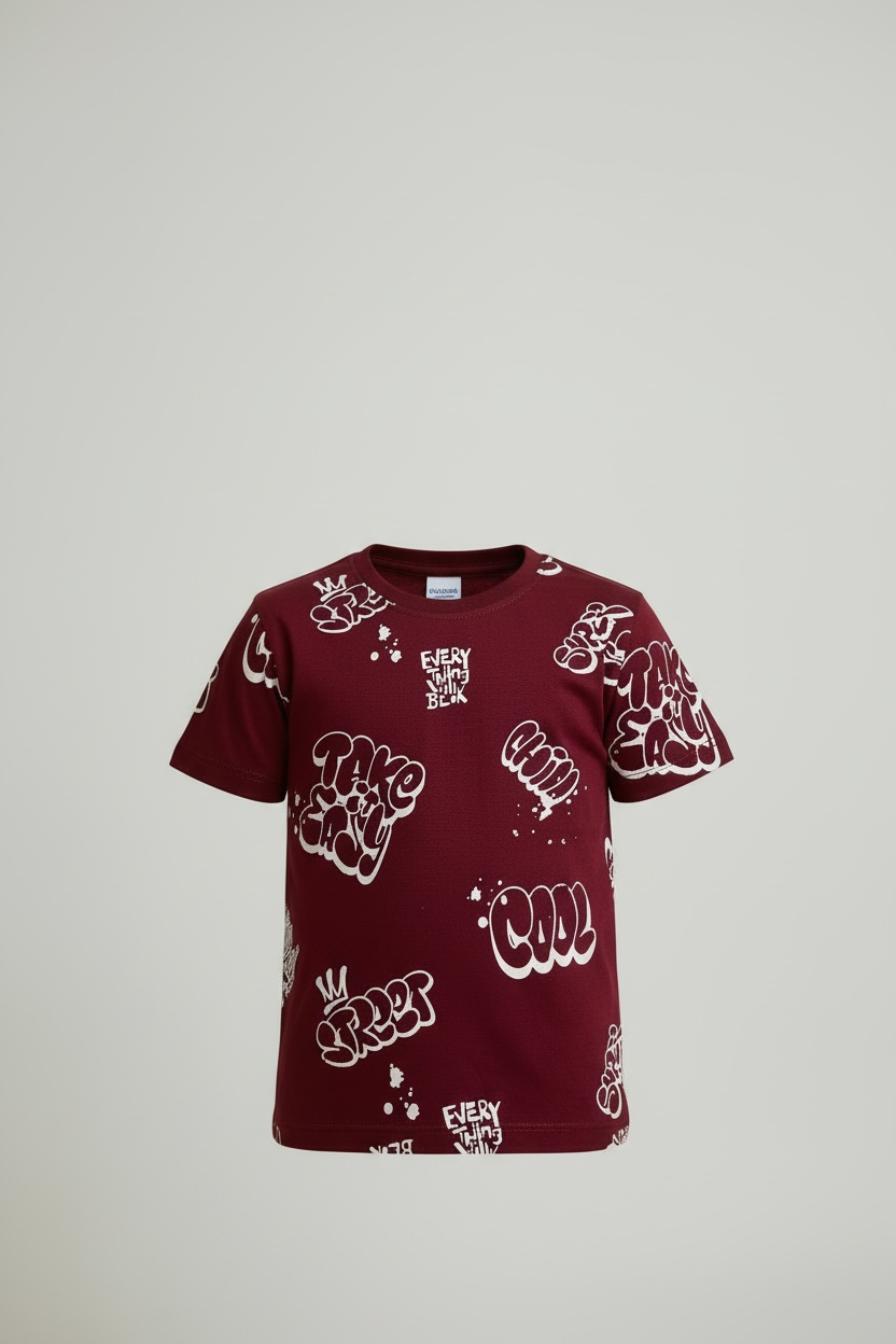 Branded “LCW” Maroon Graphic T-Shirt