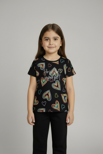 Branded “LCW” Black Printed T-Shirt
