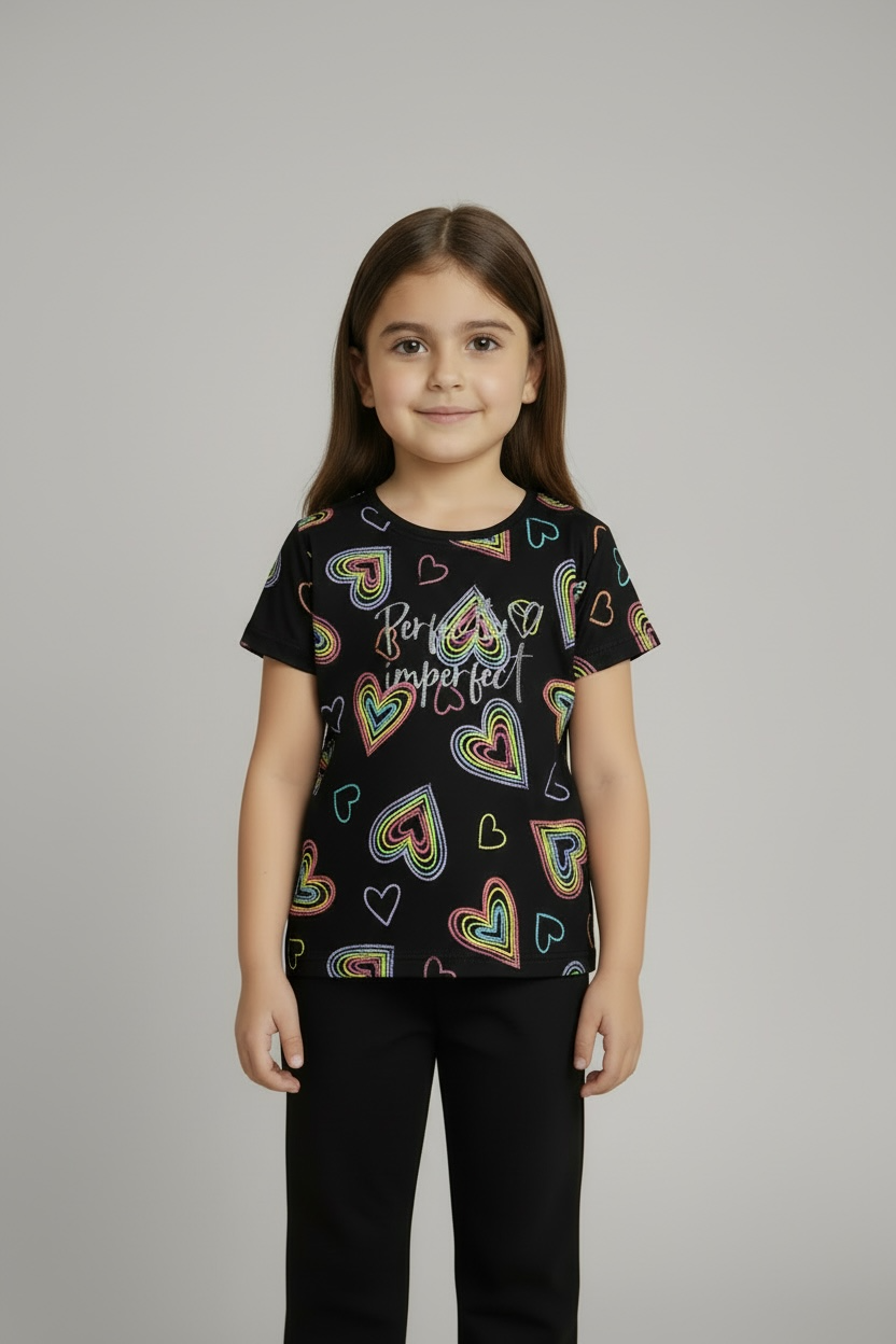 Branded “LCW” Black Printed T-Shirt