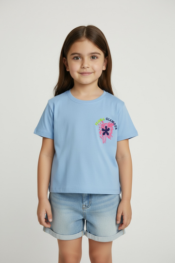 Branded “LCW” Back Printed  Cropped T-Shirt