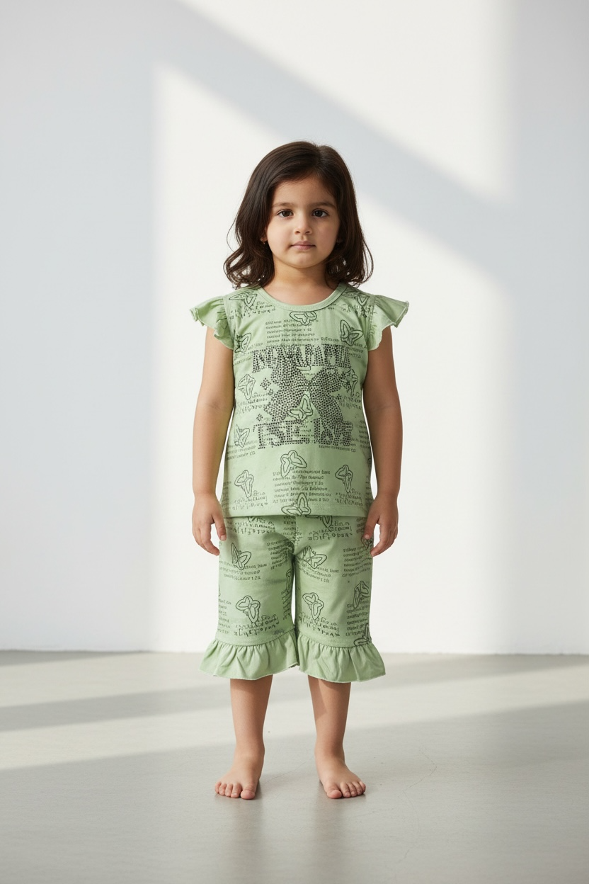 Girls’ Light Green Co-ord Set