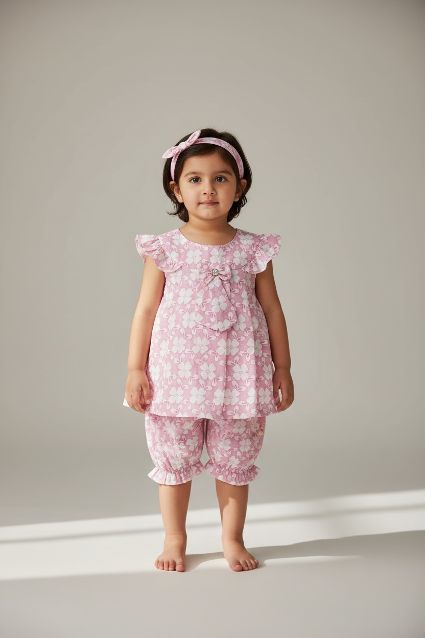 "Petal Soft" 3-Piece Summer Floral Outfit Set