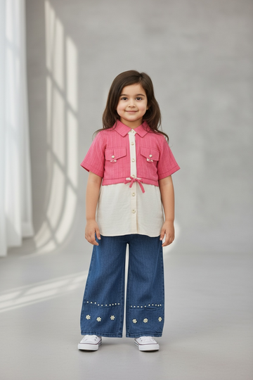 Girls Casual Denim Co-Ord