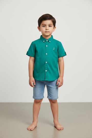 Emerald Green Casual Shirt