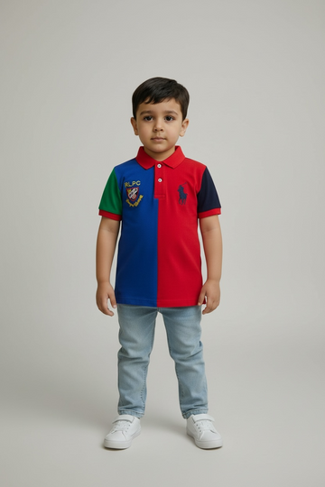 Branded Boys Polo Red & Blue