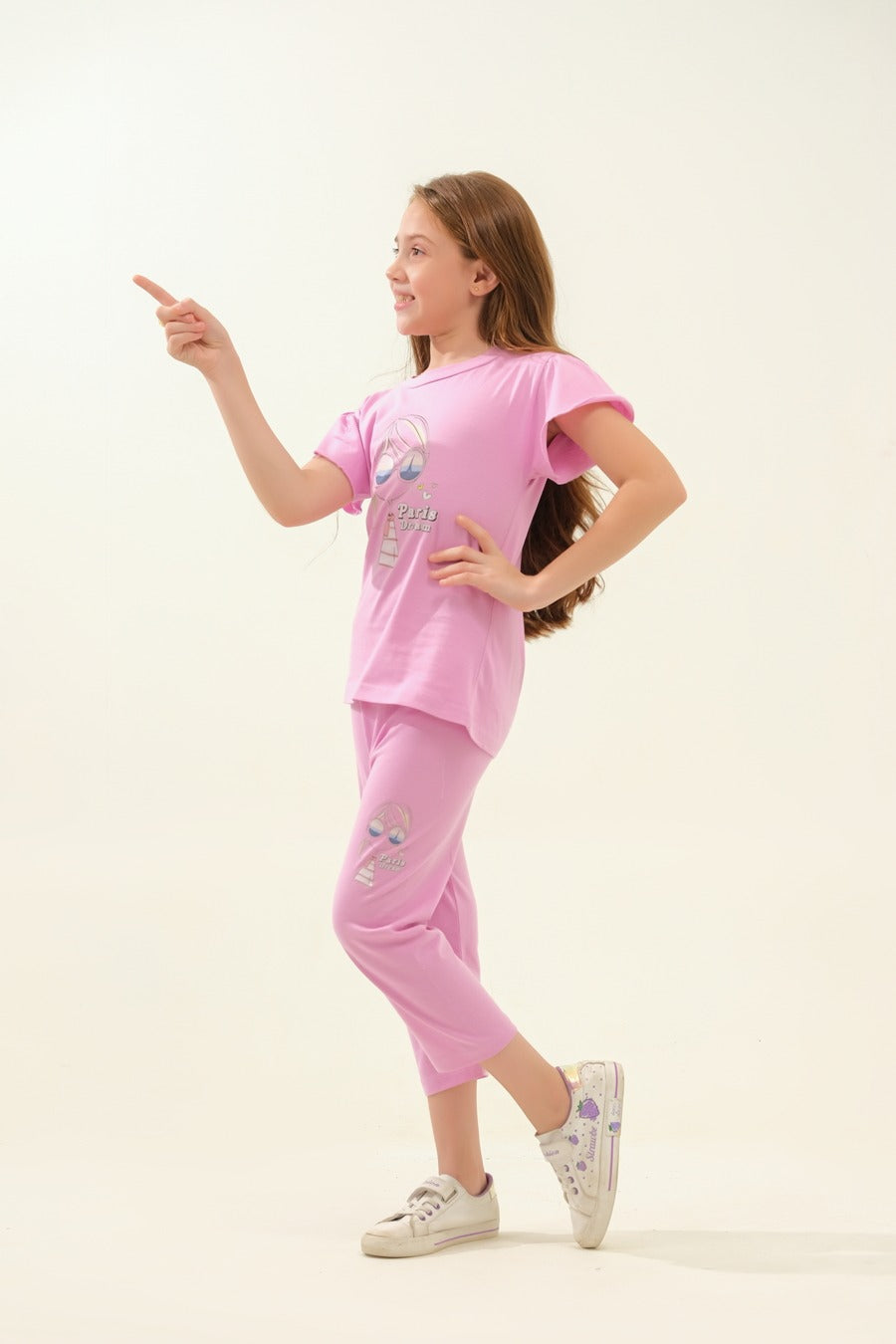 Girls' "Paris Girl" T-shirt and Capris Set