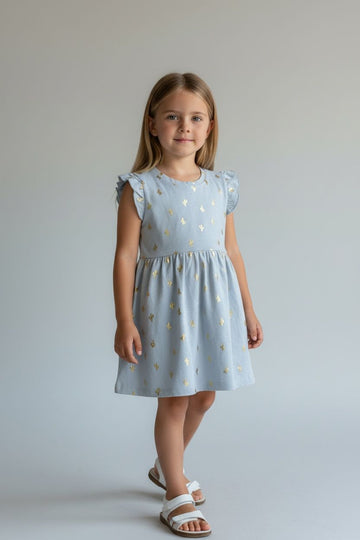 Branded H&M Sky Blue Frock