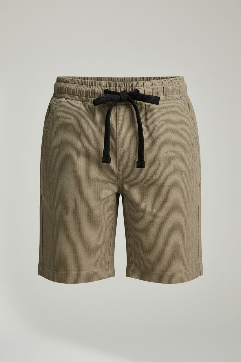 Branded “GUESS” Textured Chino Shorts