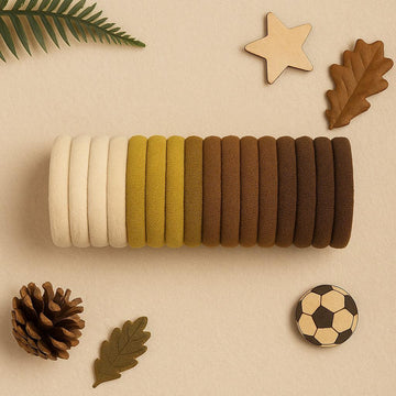 Neutral Tone Elastic Hair Tie 20 Set