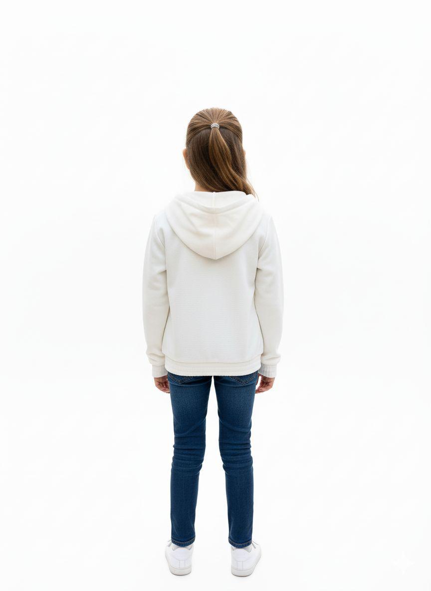 Girl's Sporty Block Zip-Up Hoodie