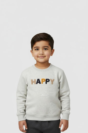 Happy Embroidered Sweatshirt