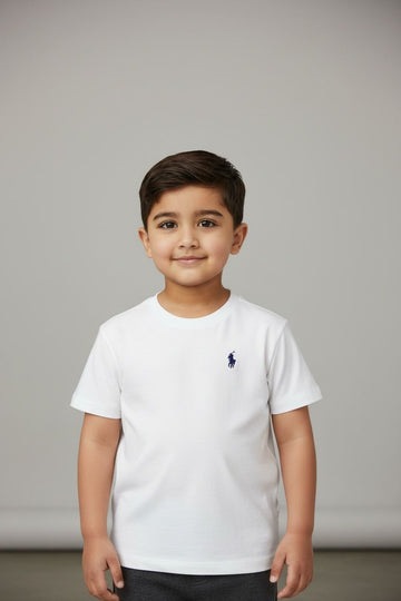 Ralph Lauren Baby Boys' White Cotton Logo T-Shirt